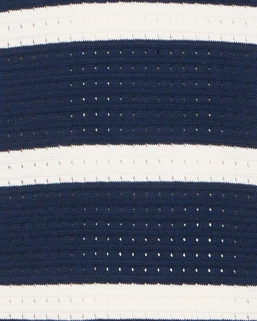 CFDAHLIN SS STRIPED POLO KNIT