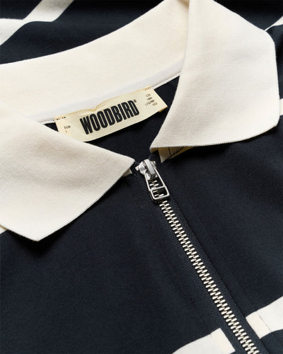 WBHiro S/S Stripe Zip PoloThumbnail 