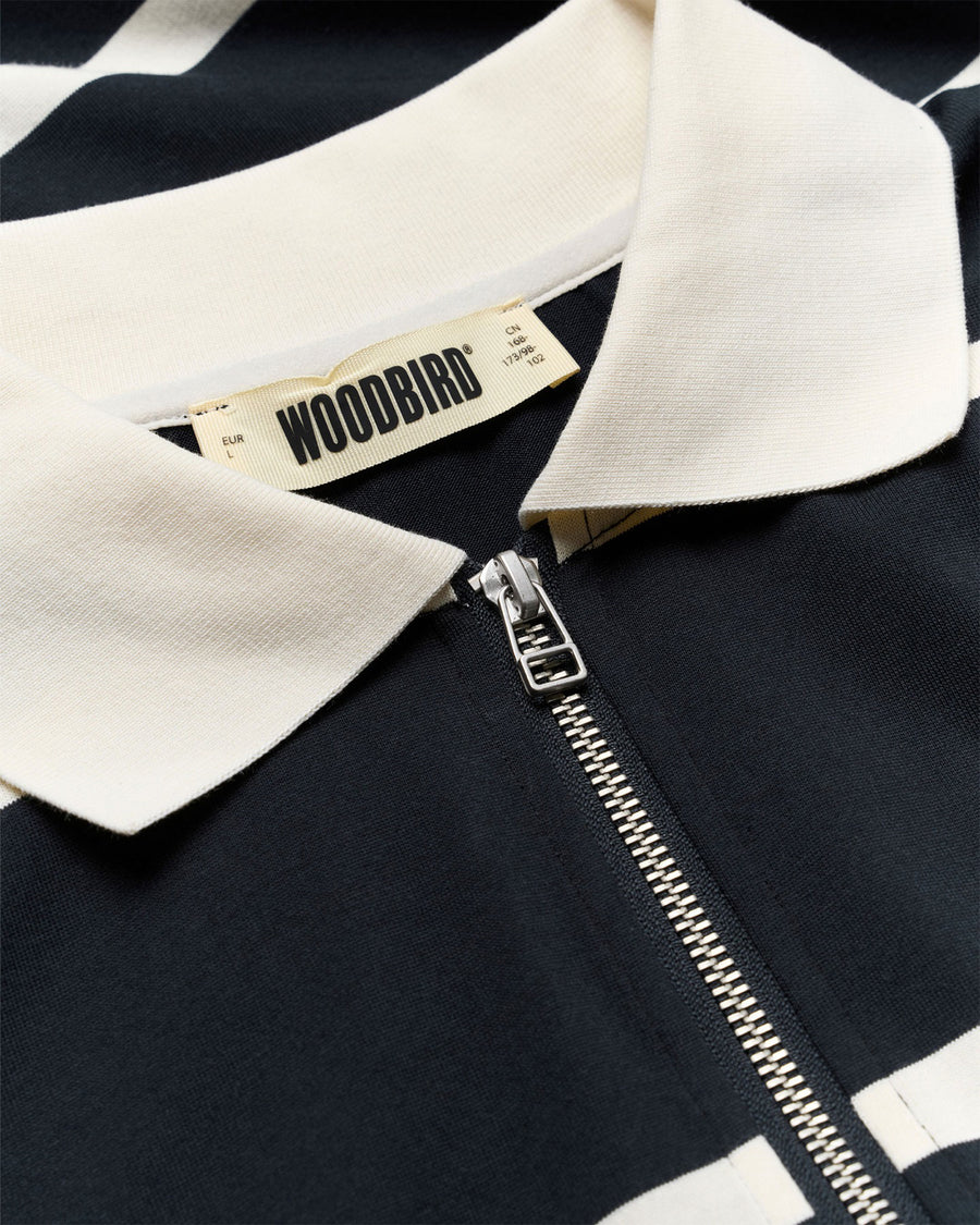WBHiro S/S Stripe Zip Polo