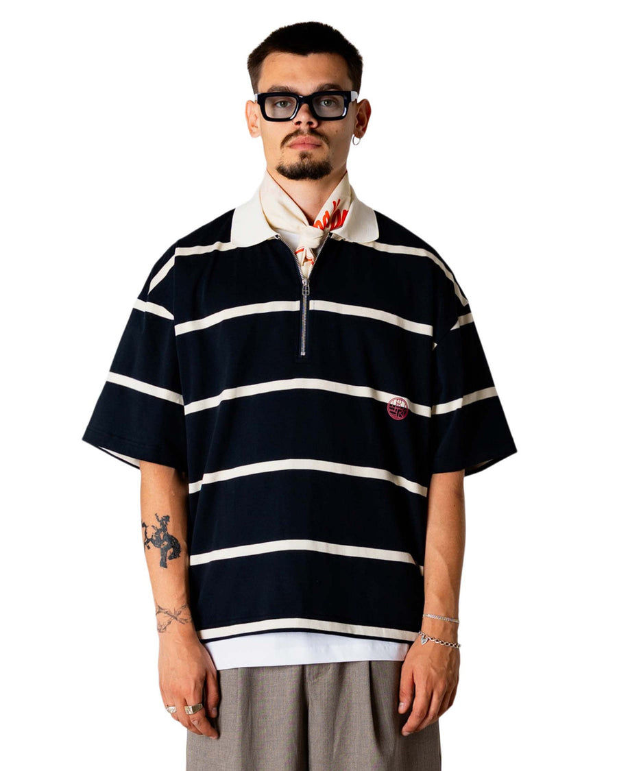 WBHiro S/S Stripe Zip Polo