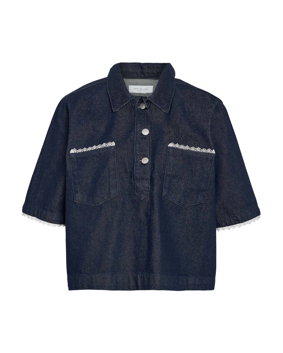 NMINDIE DENIM LACE SHIRT