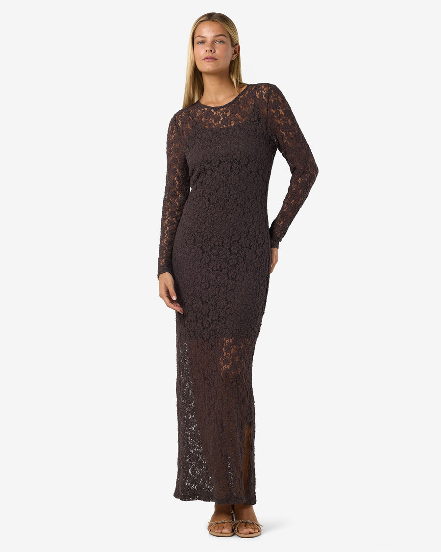 NMMIRIAM L/S MAXI LACE DRESS