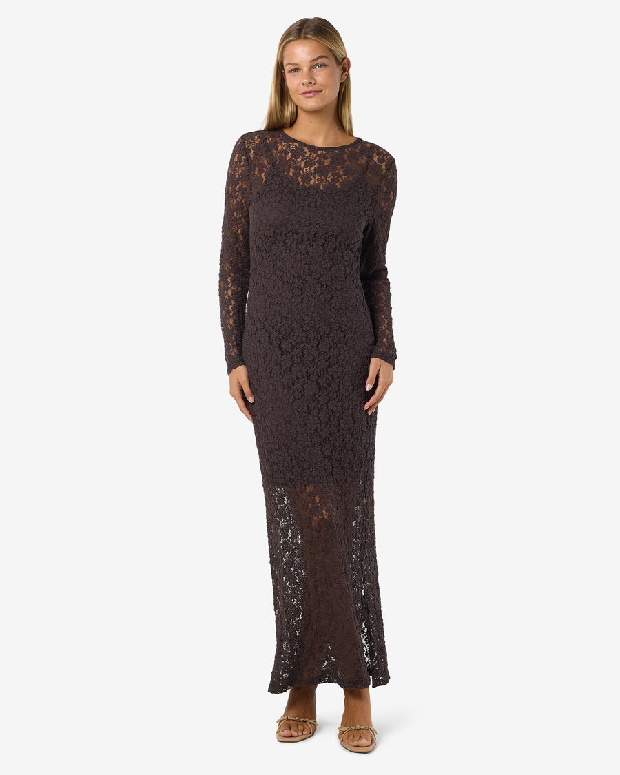 NMMIRIAM L/S MAXI LACE DRESS