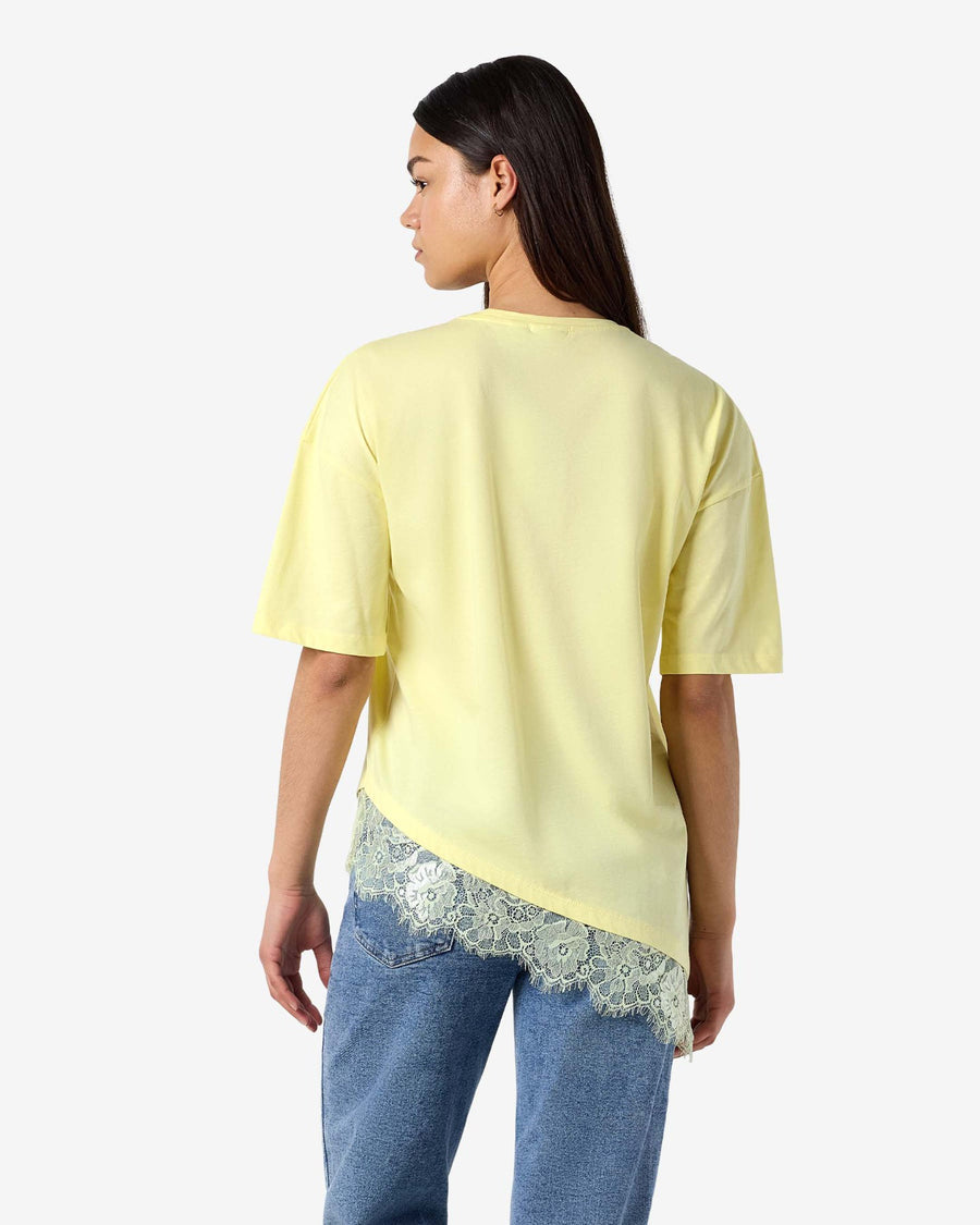 NMEASY LACE DETAIL T-SHIRT