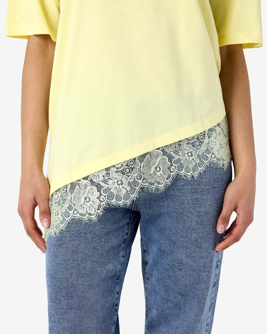 NMEASY LACE DETAIL T-SHIRT