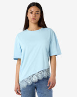 NMEASY LACE DETAIL T-SHIRT