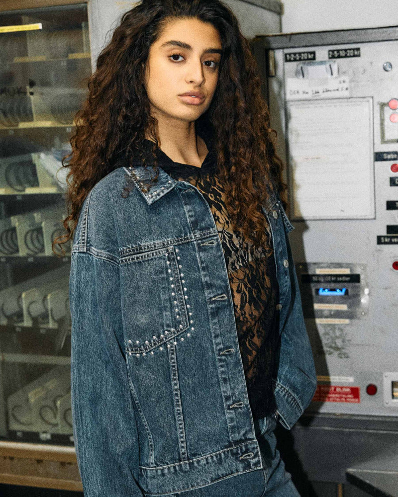 NMOREON KETTIE L/S STUD JACKET