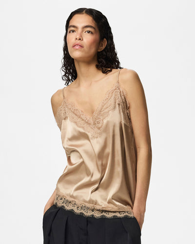PCNOMI STRAP SATIN LACE TOPThumbnail 