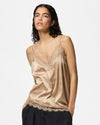 PCNOMI STRAP SATIN LACE TOP