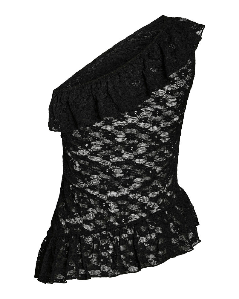 NMDEMI S/L LACE FRILL TOP