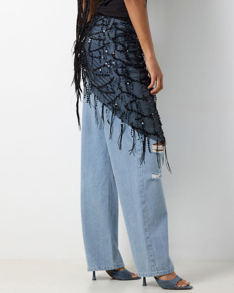 NMDAZZLE SEQUIN WRAP SKIRT