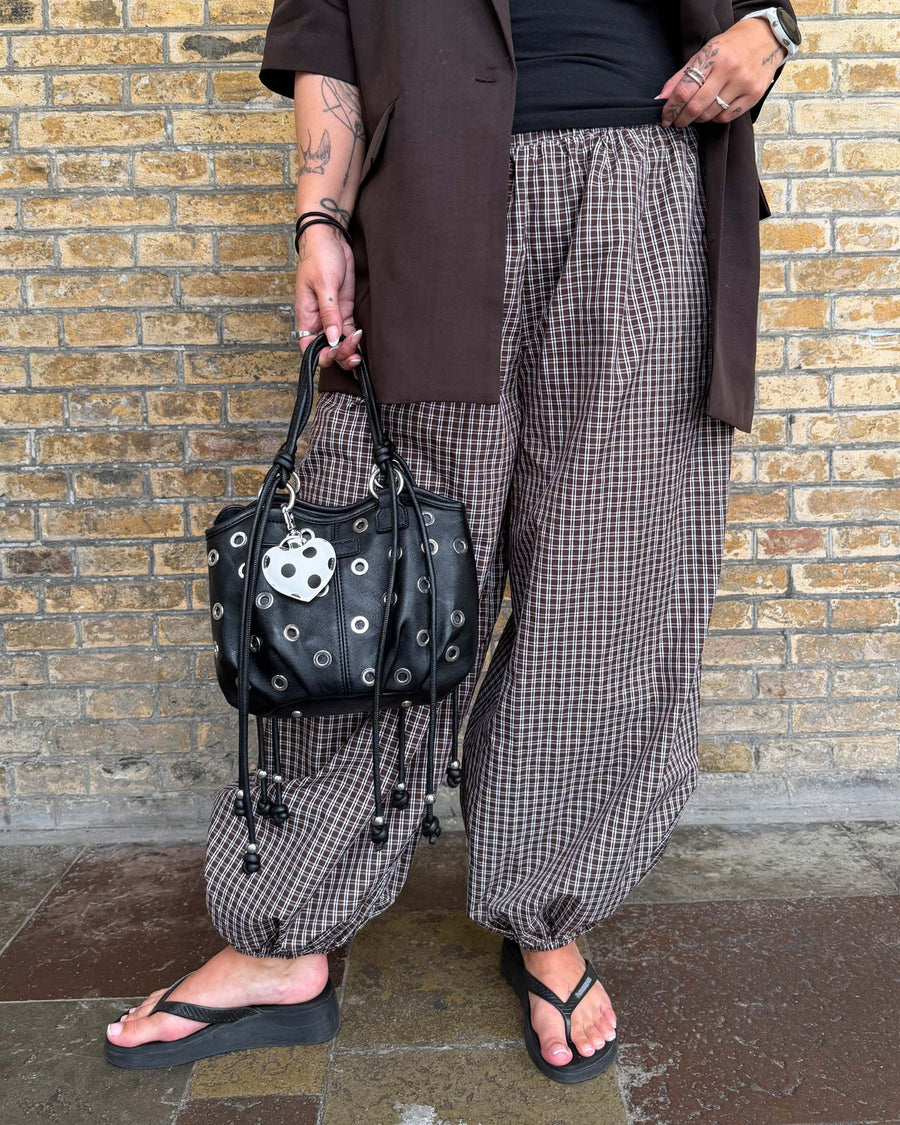 Purella check harem pant