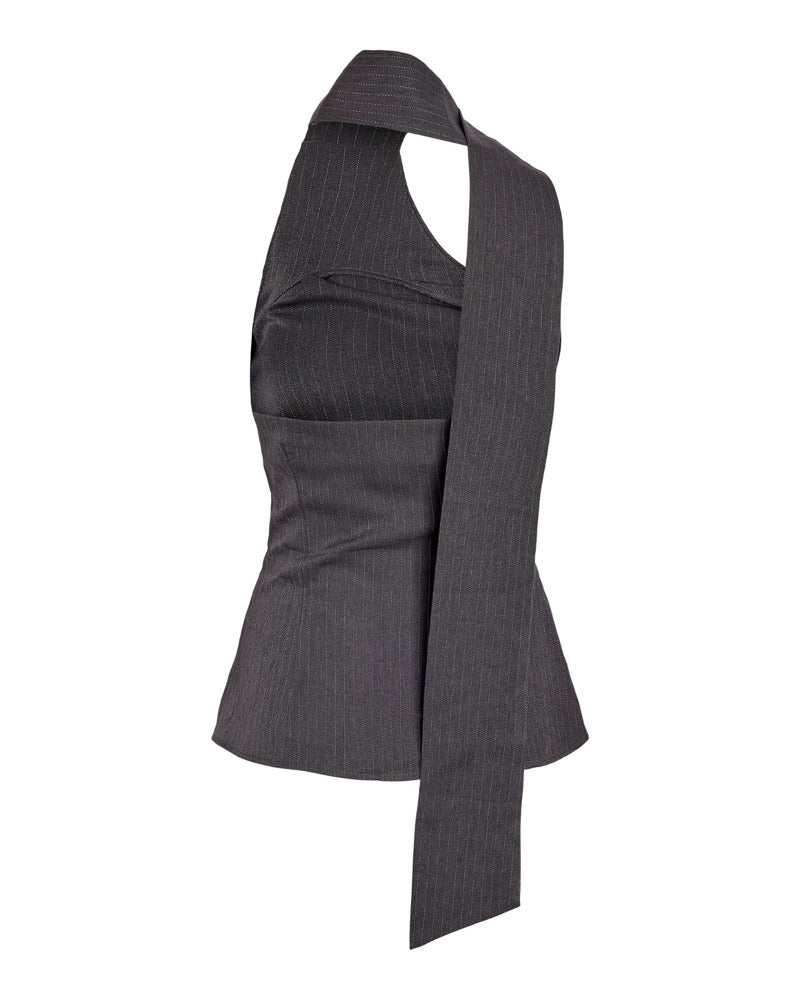 NMPINE ONESHOULDER SCARF TOP
