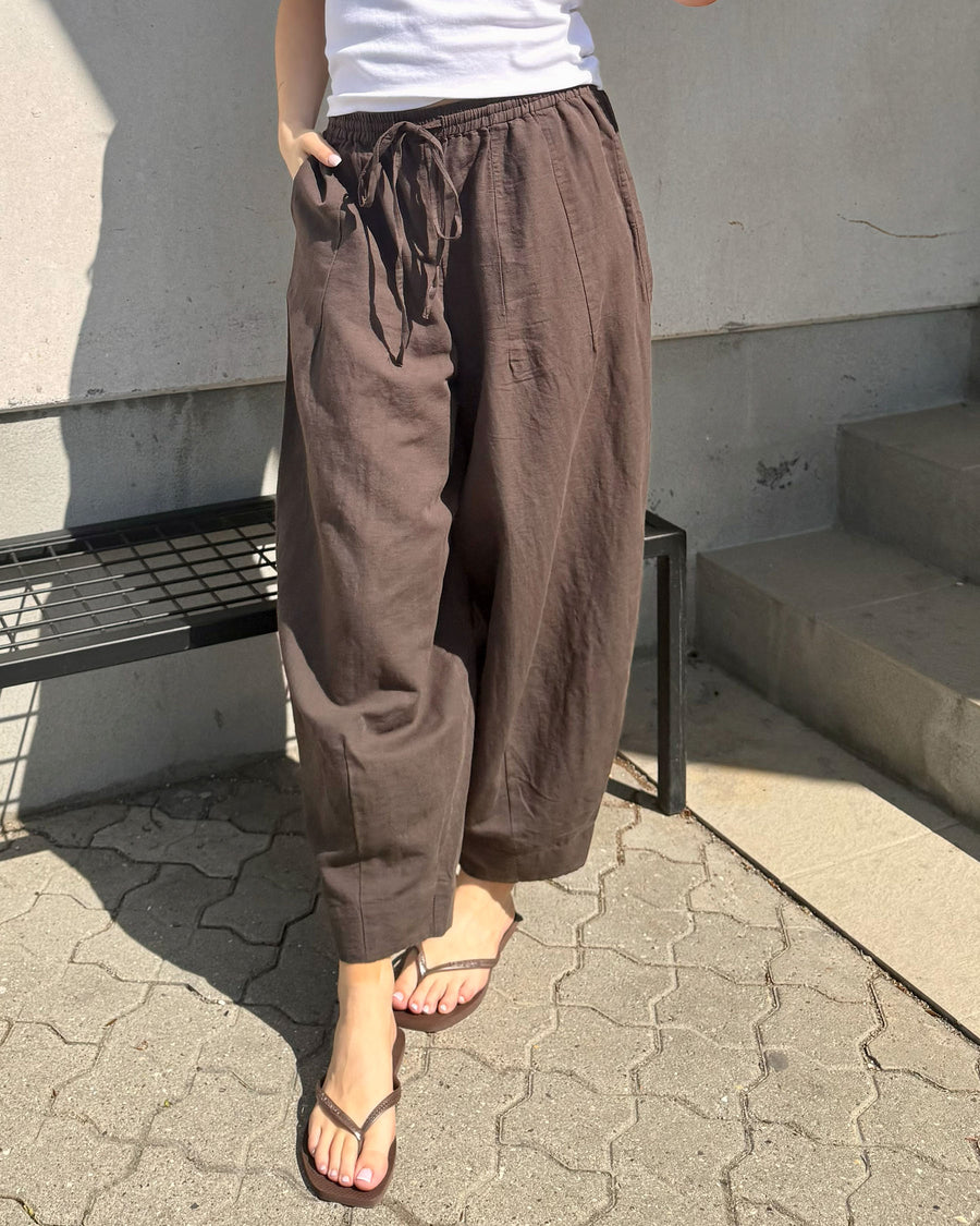 Pia barrel linen pants