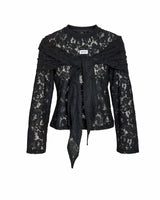 NMVENNA L/S SCARF LACE TOP