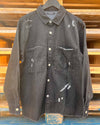 Denim destroyed overshirt