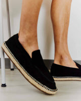 Suede espadrille loafer