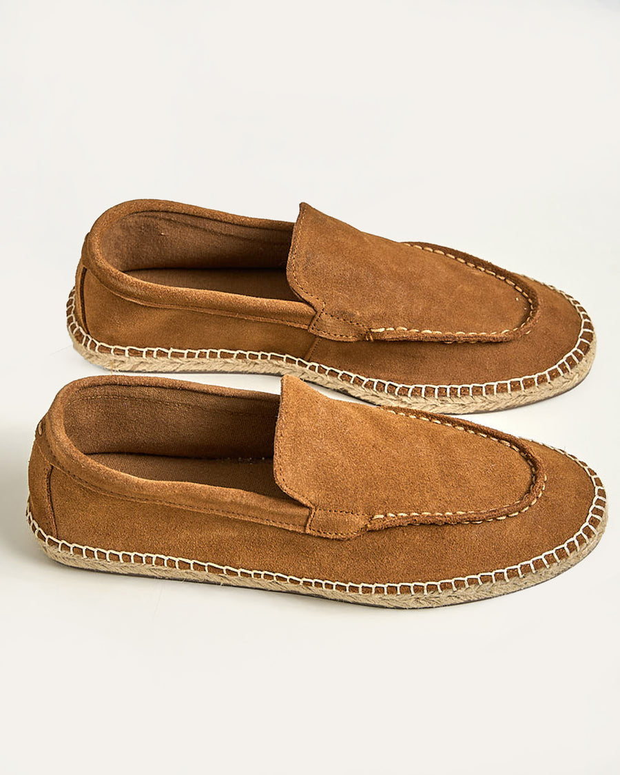 Suede espadrille loafer