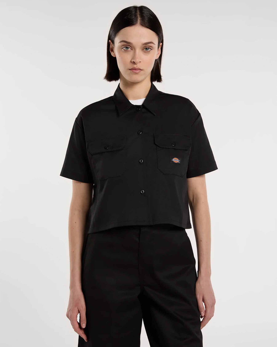 SS CROP WORK SHIRT