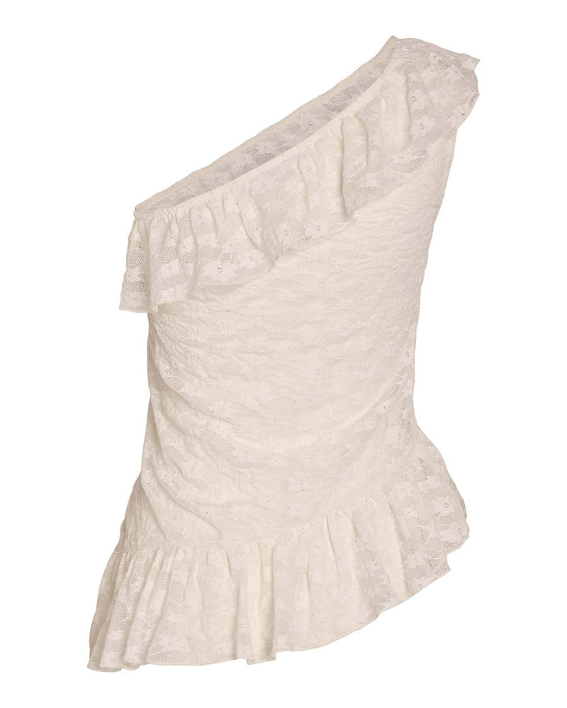 NMDEMI S/L LACE FRILL TOP