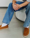 Suede espadrille loafer