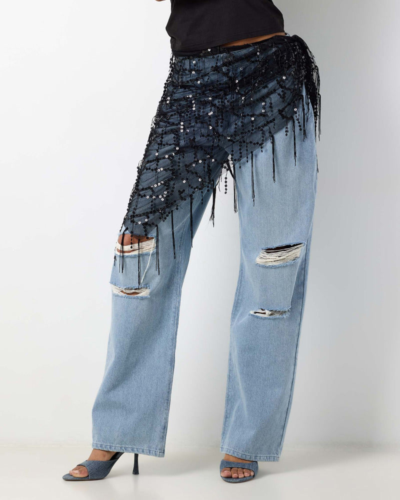 NMDAZZLE SEQUIN WRAP SKIRT