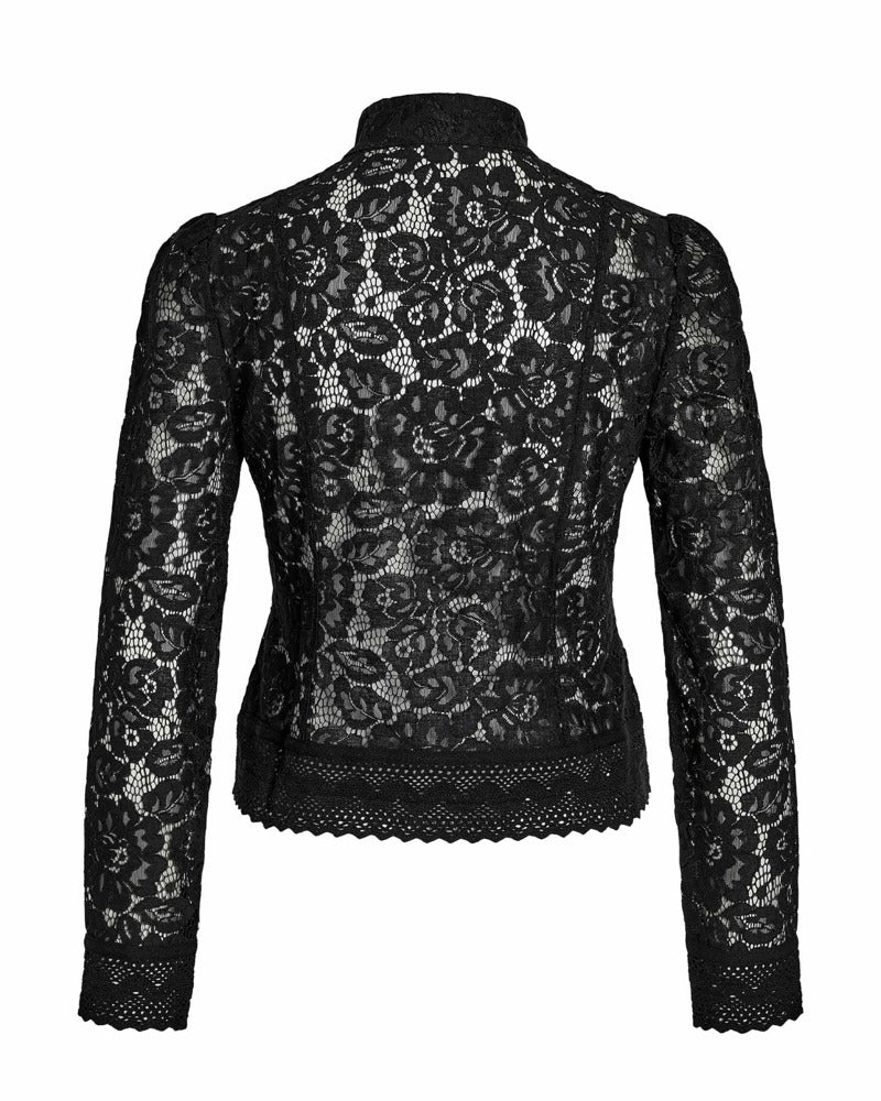 NMVENNA L/S MANDARIN BLOUSE