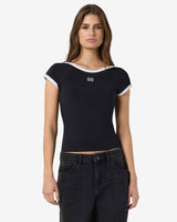 NMTWIN S/S O-NECK CONTRAST TEE