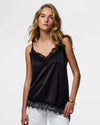 PCNOMI STRAP SATIN LACE TOP