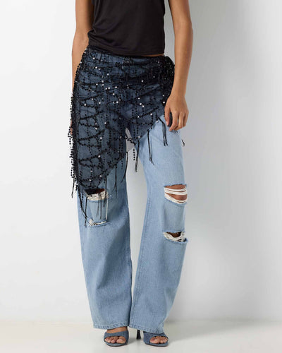 NMDAZZLE SEQUIN WRAP SKIRTThumbnail 