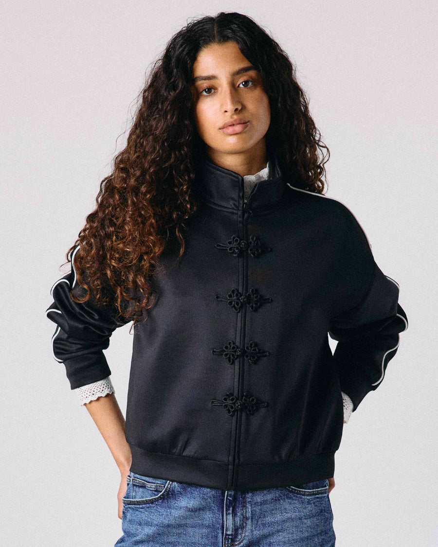 NMJENNA L/S HIGH NECK ZIP UP