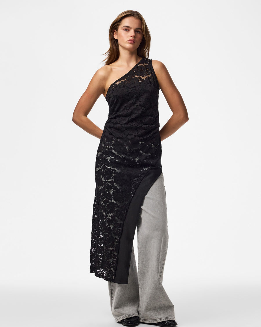 PCLOLA ASYMMETRIC LACE TOP