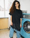 NMFILLA OVERSIZE SATIN LACE TEE