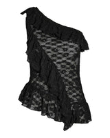 NMDEMI S/L LACE FRILL TOP
