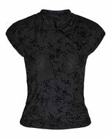 NMPRIMA S/S FLOCK MANDARIN TOP
