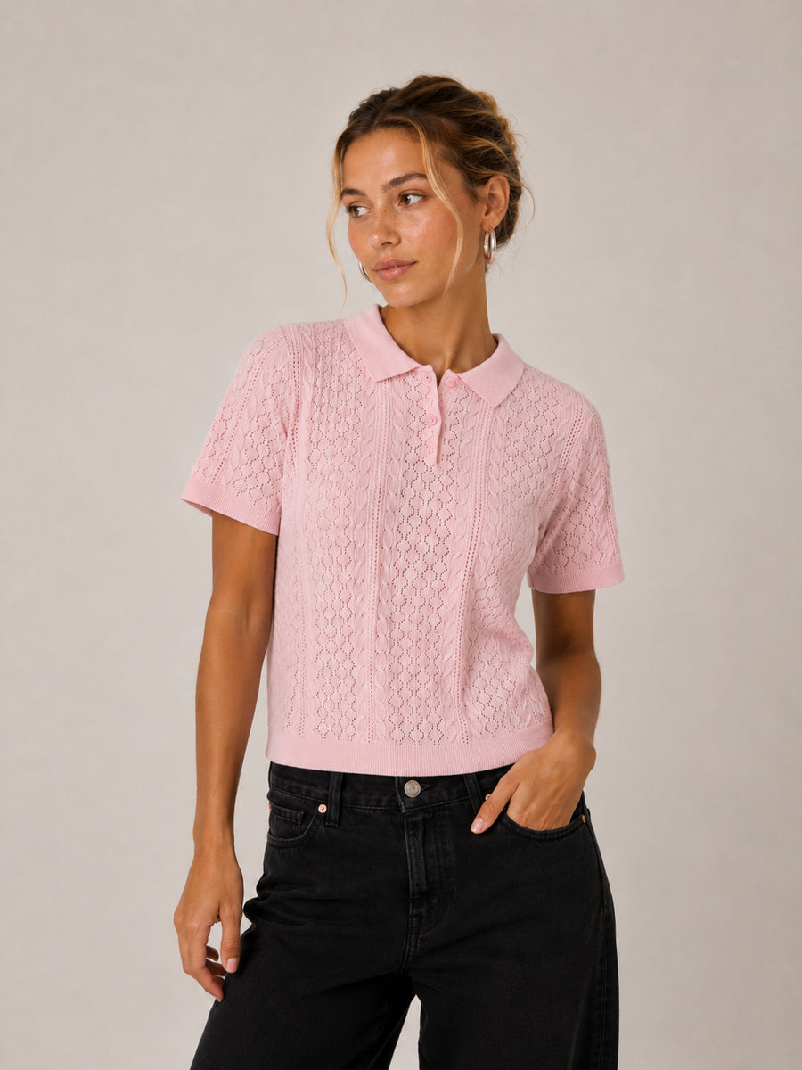 Alba ss knit polo
