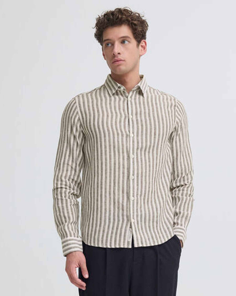 CFRISSA LS STRIPED LINEN