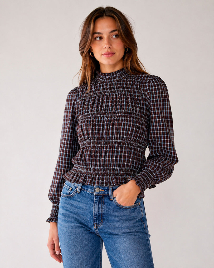 Sorela check blouse