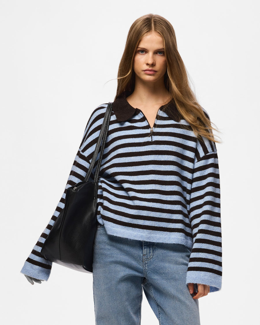 PCCHARLOT LOOSE COLLAR KNIT