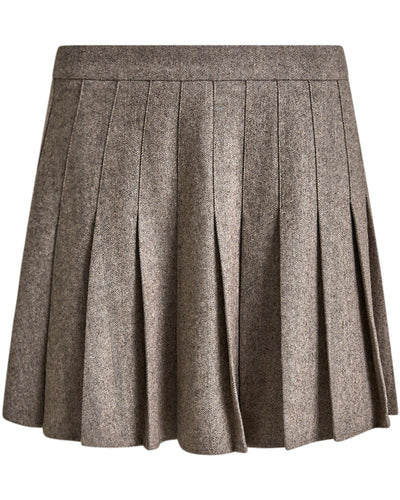Olive herringbone skirtThumbnail 