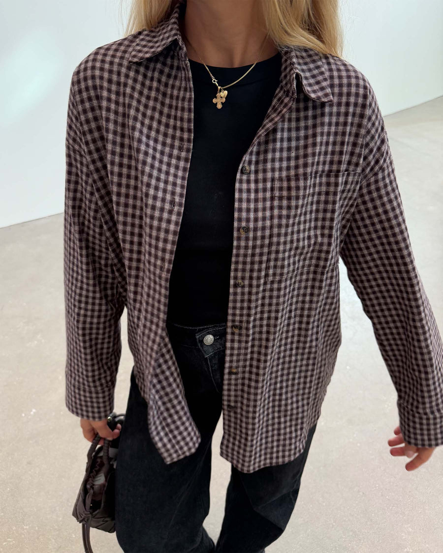NMHAILEY ZOE L/S CHECK SHIRT