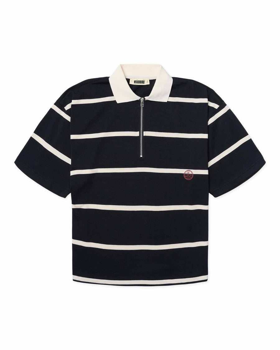 WBHiro S/S Stripe Zip Polo