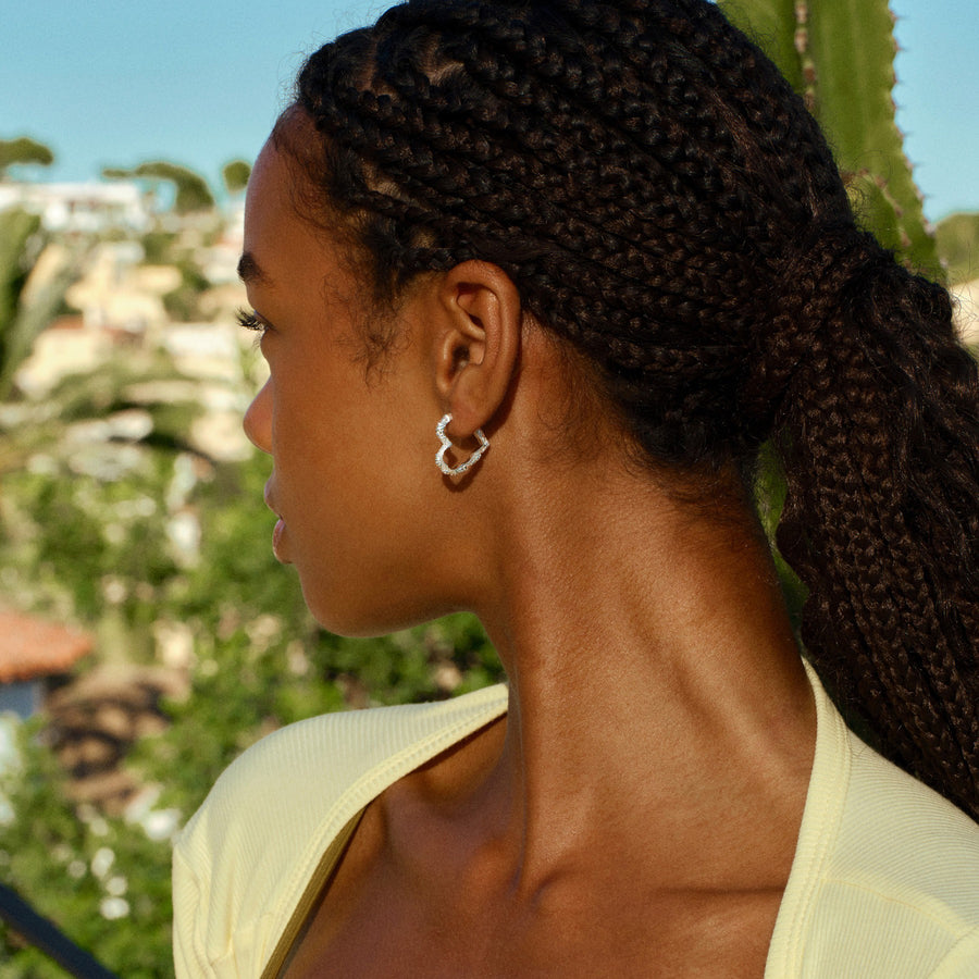 Medium Heart Crush Hoops