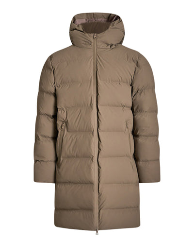 Coated long puffer jacketThumbnail 