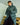Coated long puffer jacket