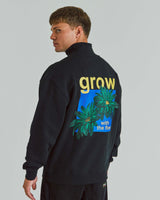 Printed Boxy Half Zip