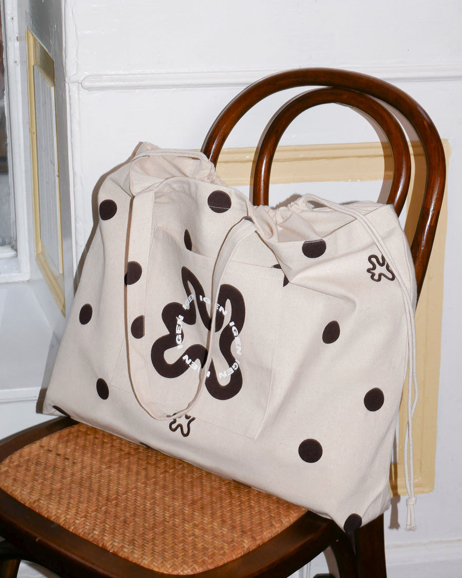 Shopper signatur brown dots