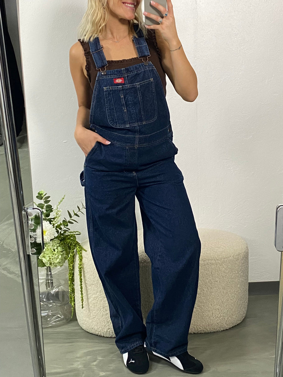 LOOSE DENIM BIB W