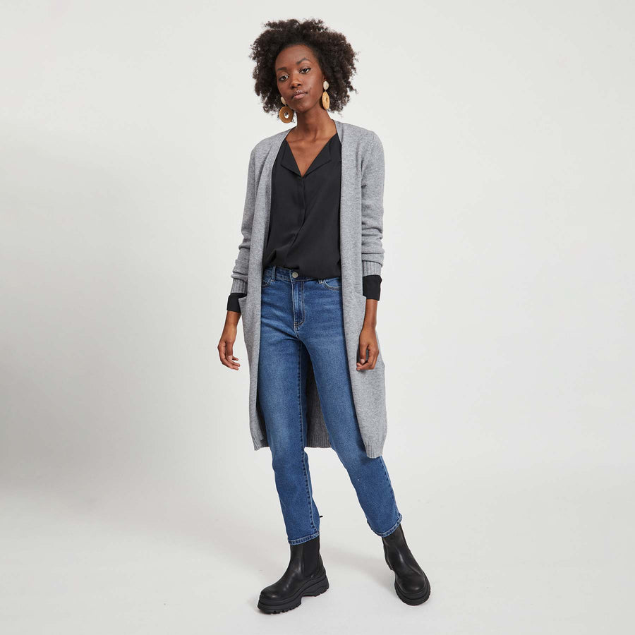 Viril long knit cardigan