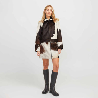 Jxhannah cow leather skirtThumbnail 
